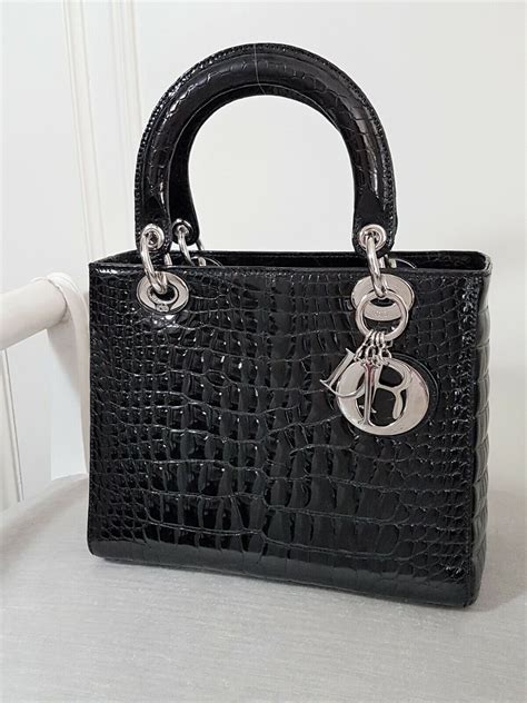 lady dior bag white|lady dior crocodile bag.